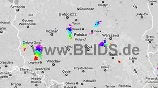 Ścieżka burz w godzinach 17-19 (blids.de)