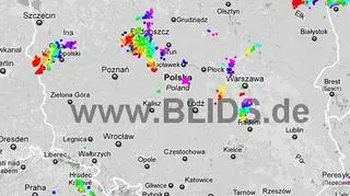 Ścieżka burz w godzinach 17