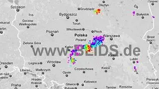 Ścieżka burz w godzinach 17.45-19.45 (blids.de)