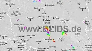 Ścieżka burz w godzinach 17