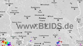 Ścieżka burz w godzinach 18.15-20.15 (blids.de)