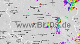 Ścieżka burz w godzinach 18.15-20.15 (blids.de)