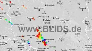 Ścieżka burz w godzinach 18.15-20.15 (blids.de)