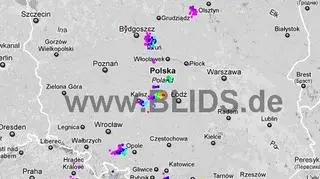 Ścieżka burz w godzinach 18