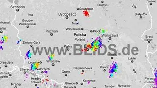 Ścieżka burz w godzinach 18
