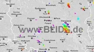 Ścieżka burz w godzinach 18-20 (blids