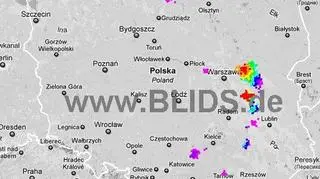 Ścieżka burz w godzinach 18.30-20.30 (blids.de)
