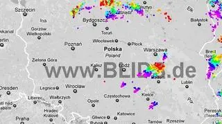Ścieżka burz w godzinach 18