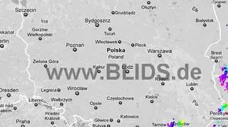 Ścieżka burz w godzinach 18.45-20.45 (blids.de)
