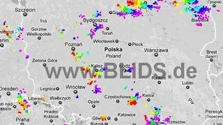 Ścieżka burz w godzinach 18