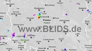 Ścieżka burz w godzinach 18.45-20.45 (blids.de)