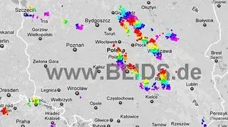 Ścieżka burz w godzinach 18