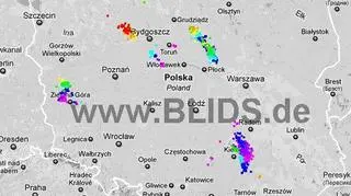 Ścieżka burz w godzinach 18.45-20.45 (blids.de)