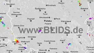Ścieżka burz w godzinach 18.45-20.45 (blids.de)