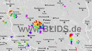 Ścieżka burz w godzinach 18