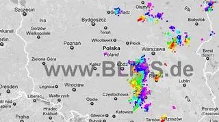 Ścieżka burz w godzinach 19.00-21.00 (blids.de)