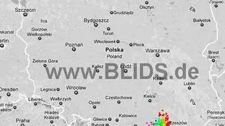 Ścieżka burz w godzinach 19.15-21.15 (blids.de)