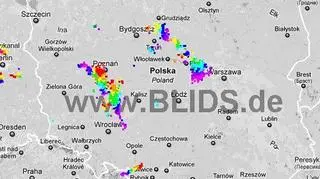 Ścieżka burz w godzinach 19
