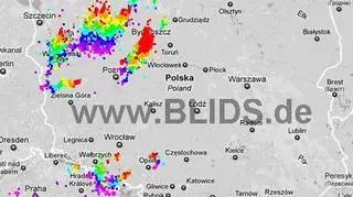 Ścieżka burz w godzinach 19