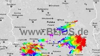Ścieżka burz w godzinach 19.45-21.45 (blids.de)