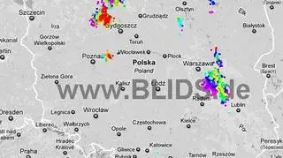 Ścieżka burz w godzinach 20-22 (blids