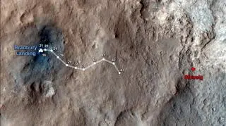 Ścieżka przebyta przez Curiosity (NASA)