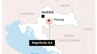 Silne trzęsienie ziemi w Chorwacji (Adam Ziemienowicz/AFP/PAP)
