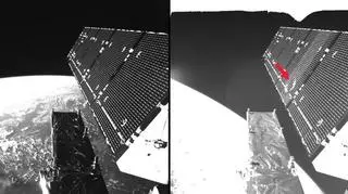 Skaza w panelu słonecznych satelity Sentinel 1A