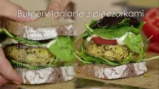 Składniki potrzebne do przygotowania jaglanych burgerów z pieczarkami