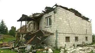 Skutki nawałnicy na Podlasiu (TVN24)