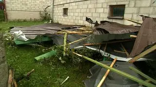 Skutki nawałnicy na Podlasiu (TVN24)
