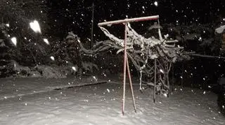 Śnieg w Ustrzykach Dolnych (Kontakt 24/Ania Z)