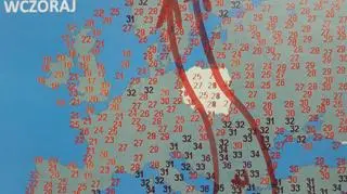 Sobotnia temperatura w Europie