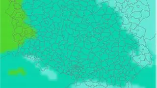 Średnia dobowa temperatura zimą w latach 2021-2030. Scenariusz RCP8.5 (klimada2.ios.gov.pl)