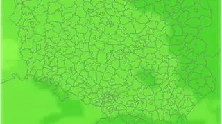Średnia dobowa temperatura zimą w latach 2081-2090. Scenariusz RCP8.5 (klimada2.ios.gov.pl)