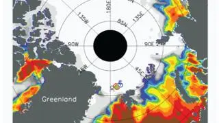 Średnia temperatura na północnym kole podbiegunowym 28 czerwca 2020 roku (nsidc.org)