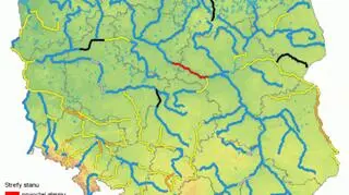 Stan rzek w Polsce o godzinie 6 we wtorek (IMGW)