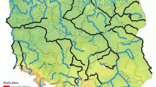 Stan wód w rzekach 2 października o godzinie 6 (IMGW)