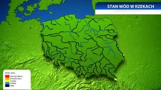 Stan wód w rzekach (na podstawie IMGW)