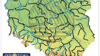 Stan wody w rzekach 18 kwietnia o godzinie 8 (pogodynka.pl/polska/hydro)