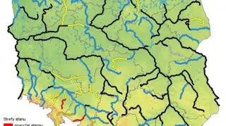 Stan wody w rzekach 2 września o godzinie 8 (IMGW)
