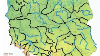 Stan wody w rzekach 20 czerwca o godz. 6 (hydro.imgw.pl)