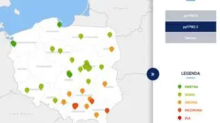 Stężenie PM2,5 o godzinie 6:20