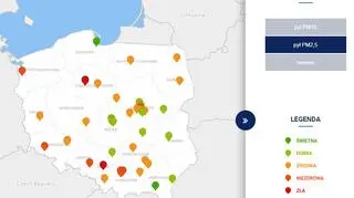 Stężenie pyłu PM2,5 o godzinie 10.36