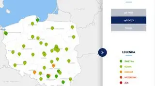 Stężenie pyłu PM2,5 o godzinie 11