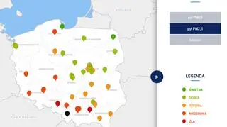 Stężenie pyłu PM2,5 o godzinie 13.05