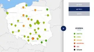Stężenie pyłu PM2,5 o godzinie 15.00