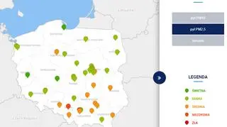 Stężenie pyłu PM2,5 o godzinie 20.35