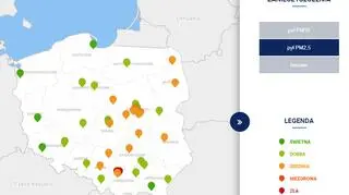 Stężenie pyłu PM2,5 o godzinie 6.06