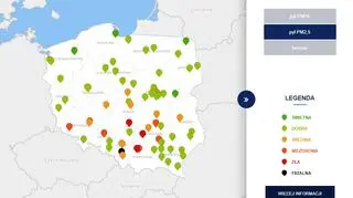 Stężenie pyłu PM2,5 o godzinie 8 (tvnmeteo